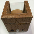 Ostrich Brown Leather Cases Watch Winder Box